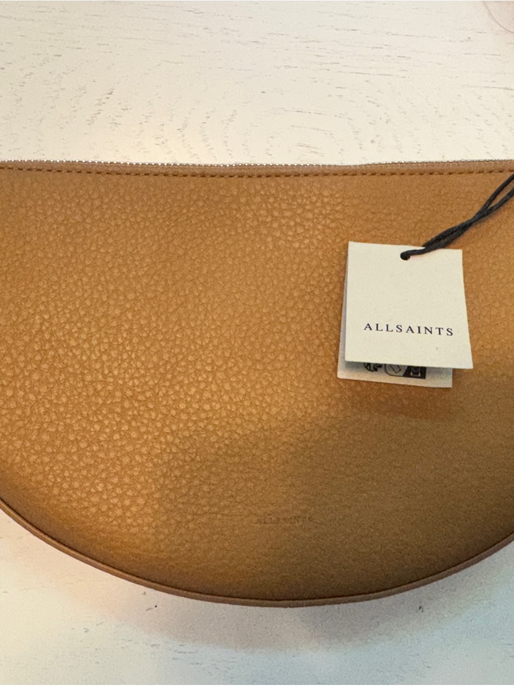 All Saints Tan Crescent Leather Crossbody - Picture 2 of 5